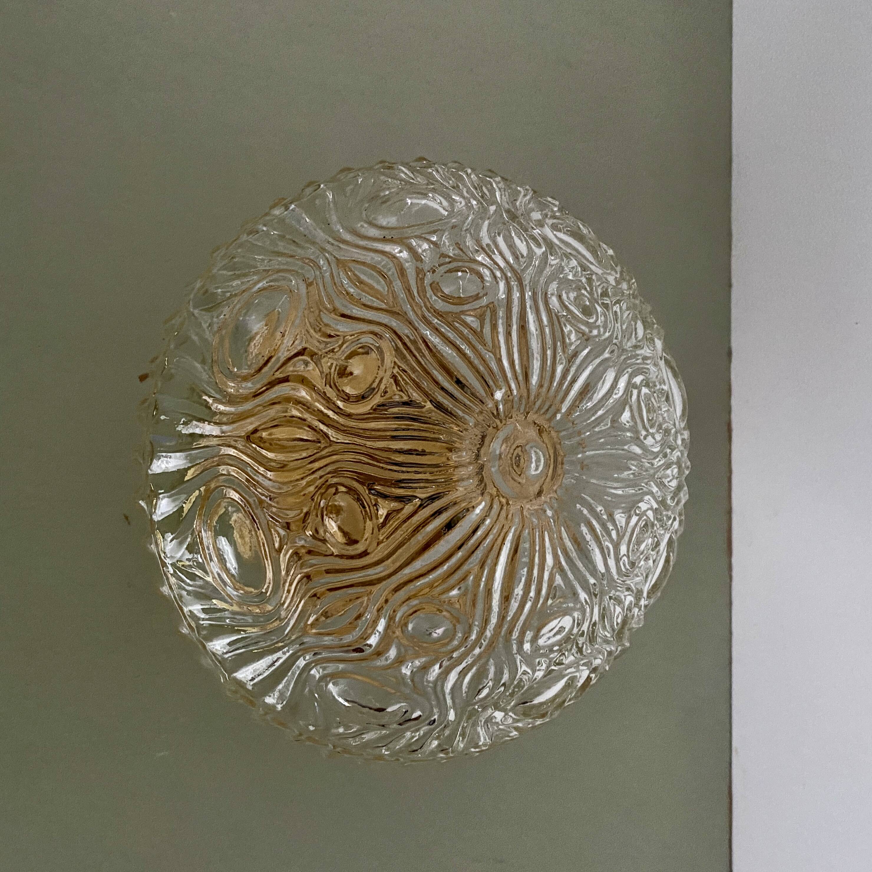 Vintage glass globe wall or ceiling light