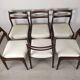 6 white leather Scandinavian chairs