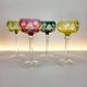 Box of 4 Val Saint Lambert "Berncastel" no. 204 Roemer glass – Belgium 1905