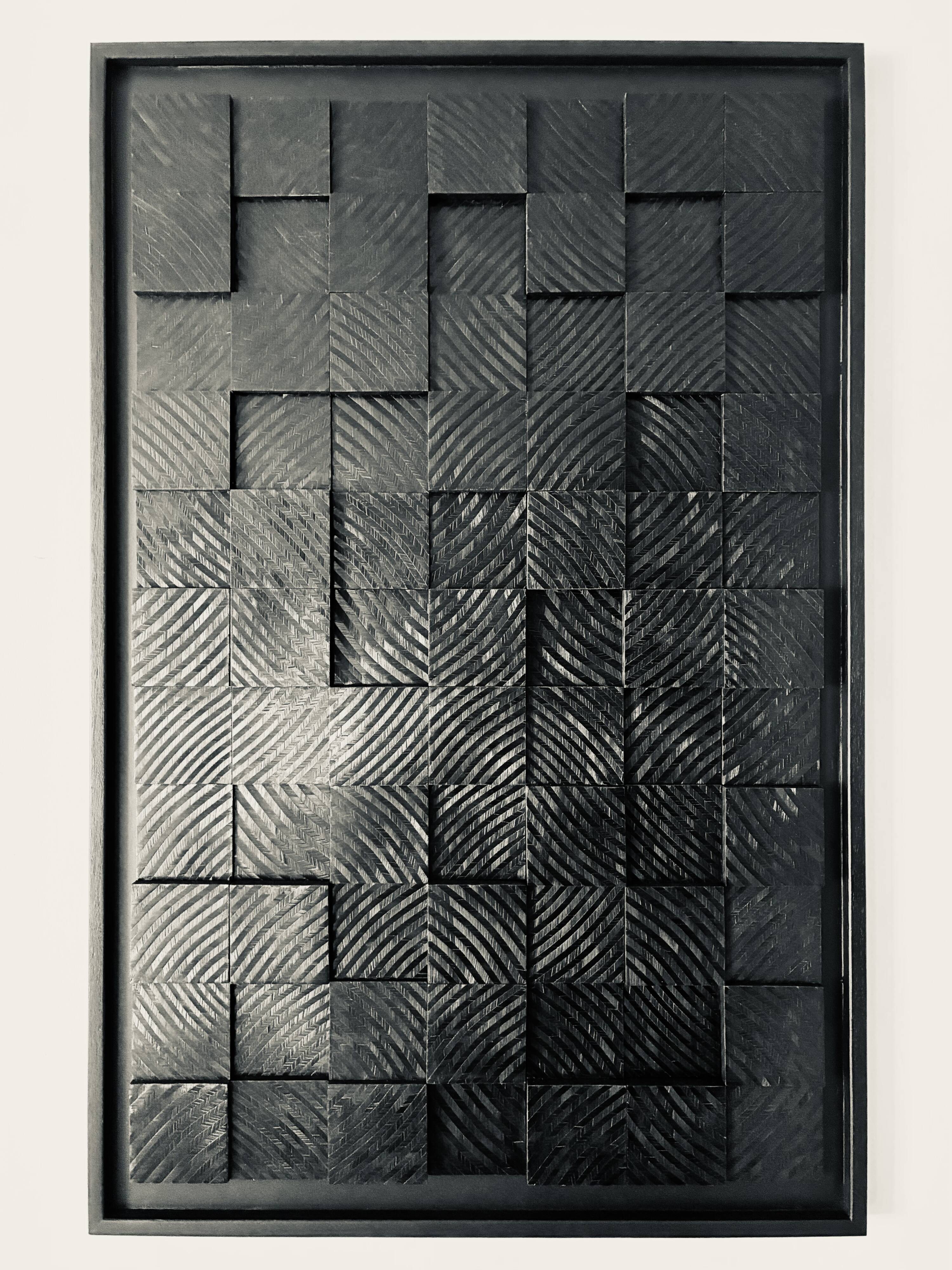 Table "Dark Matter" straw marquetry