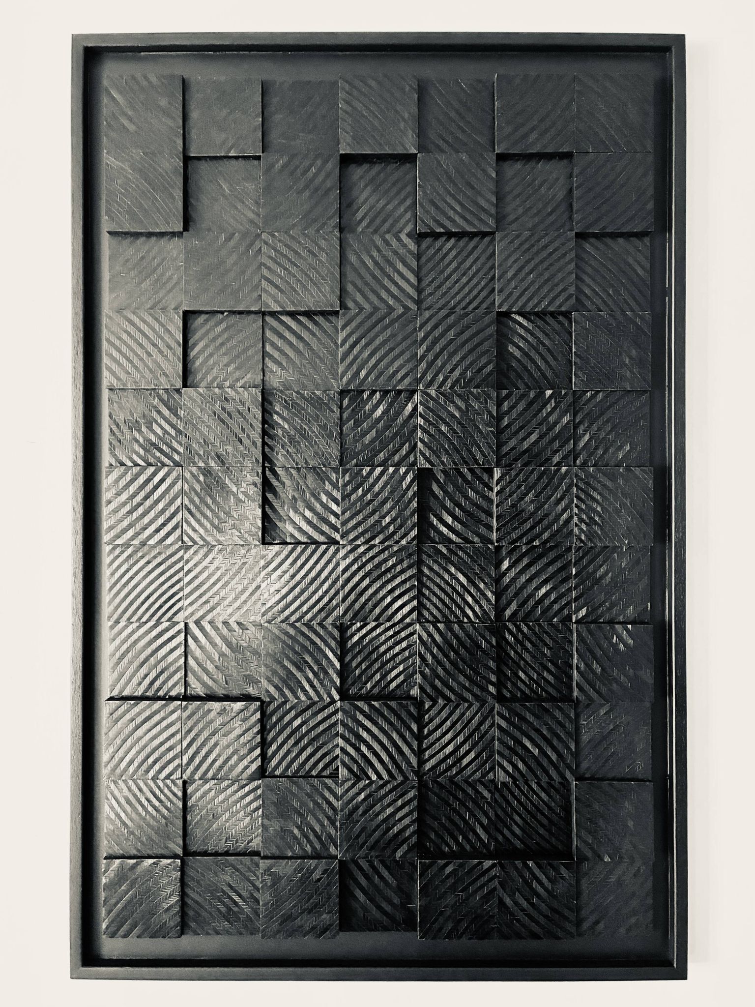 Table "Dark Matter" straw marquetry