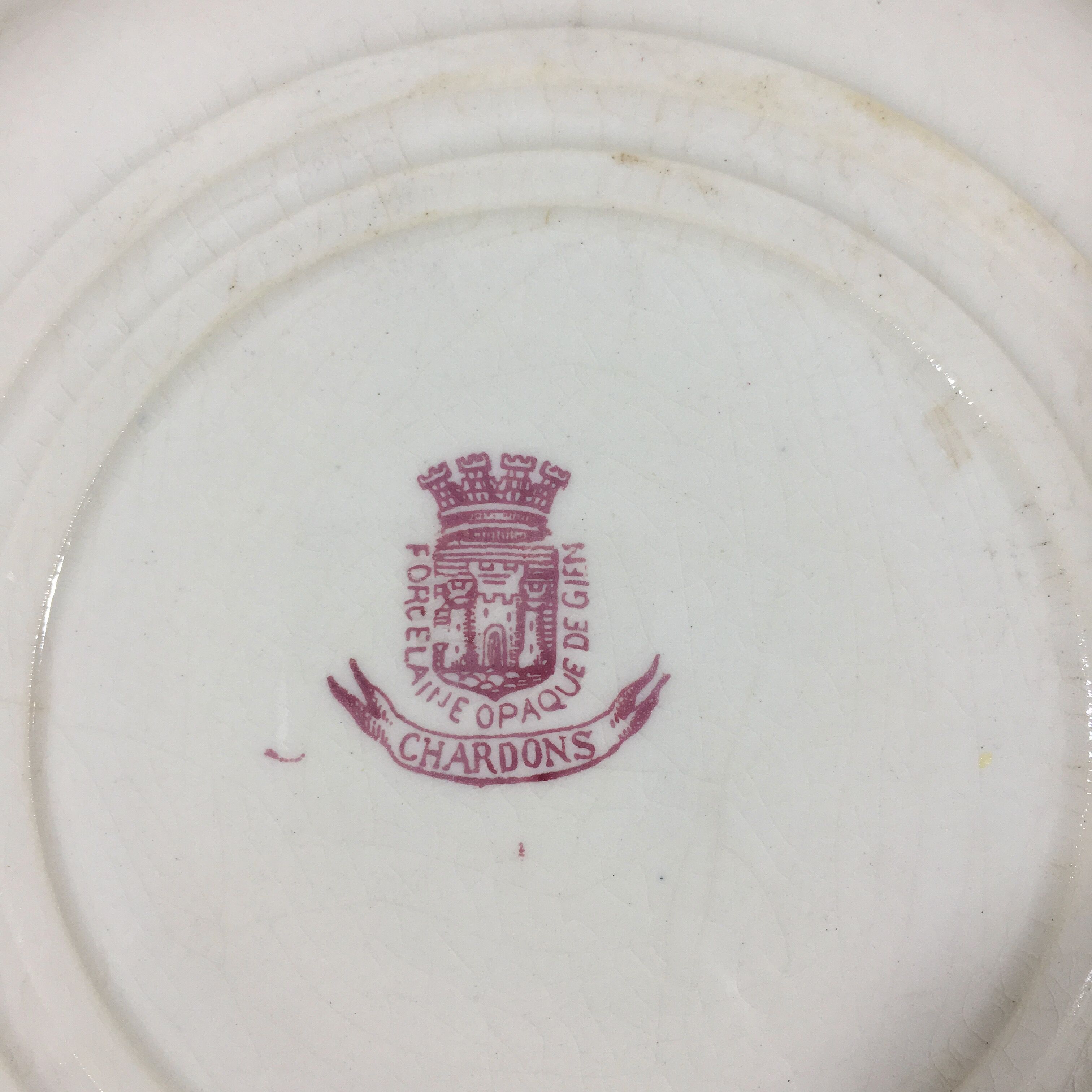 Lot of 6 plates flat porcelain by Gien