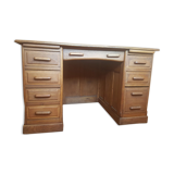 Double-caissons oak desk - 1950