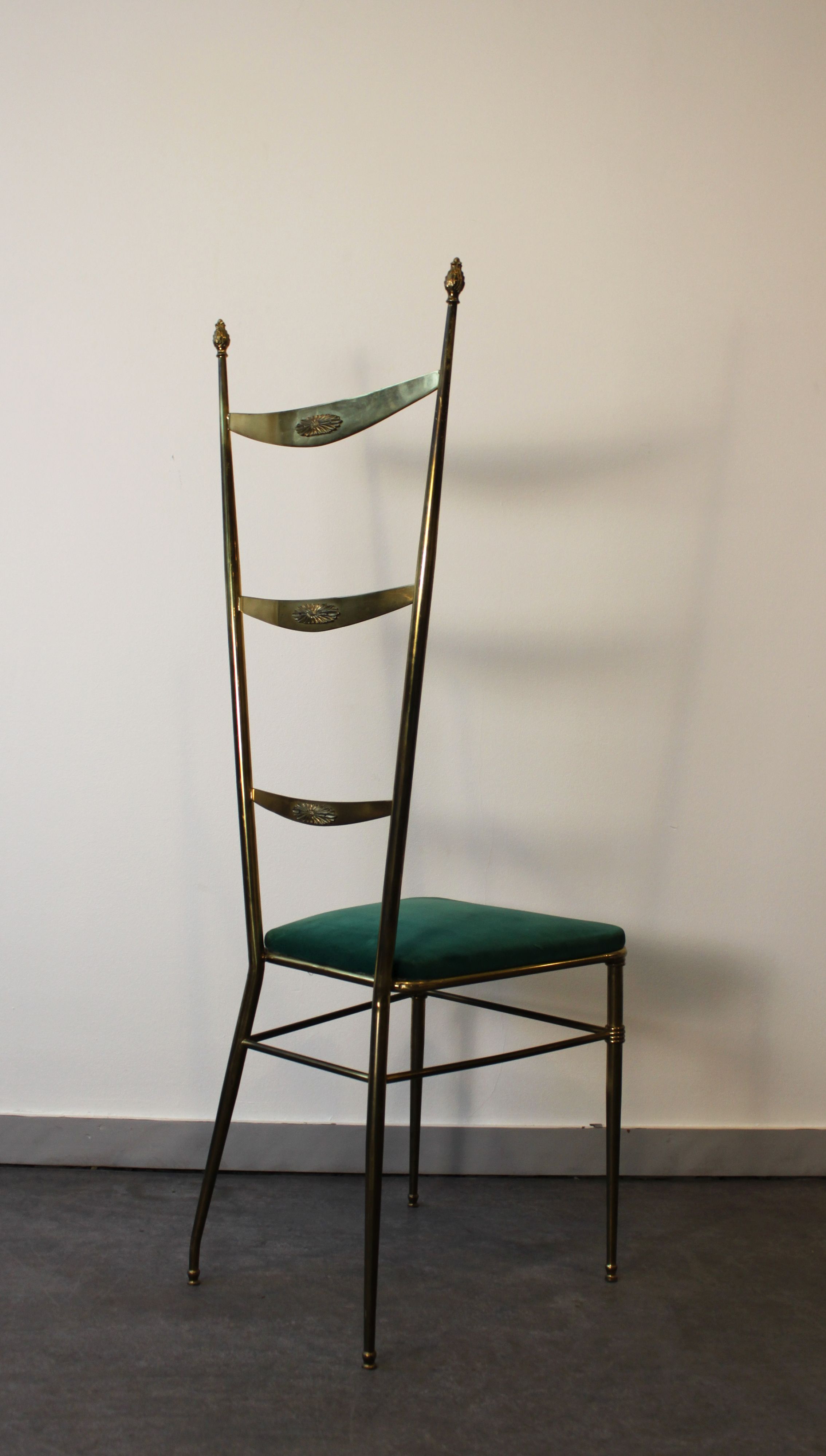 High-back Chiavari chair by Gaetano Descalzi, Italy, 1950