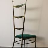 High-back Chiavari chair by Gaetano Descalzi, Italy, 1950