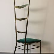 High-back Chiavari chair by Gaetano Descalzi, Italy, 1950