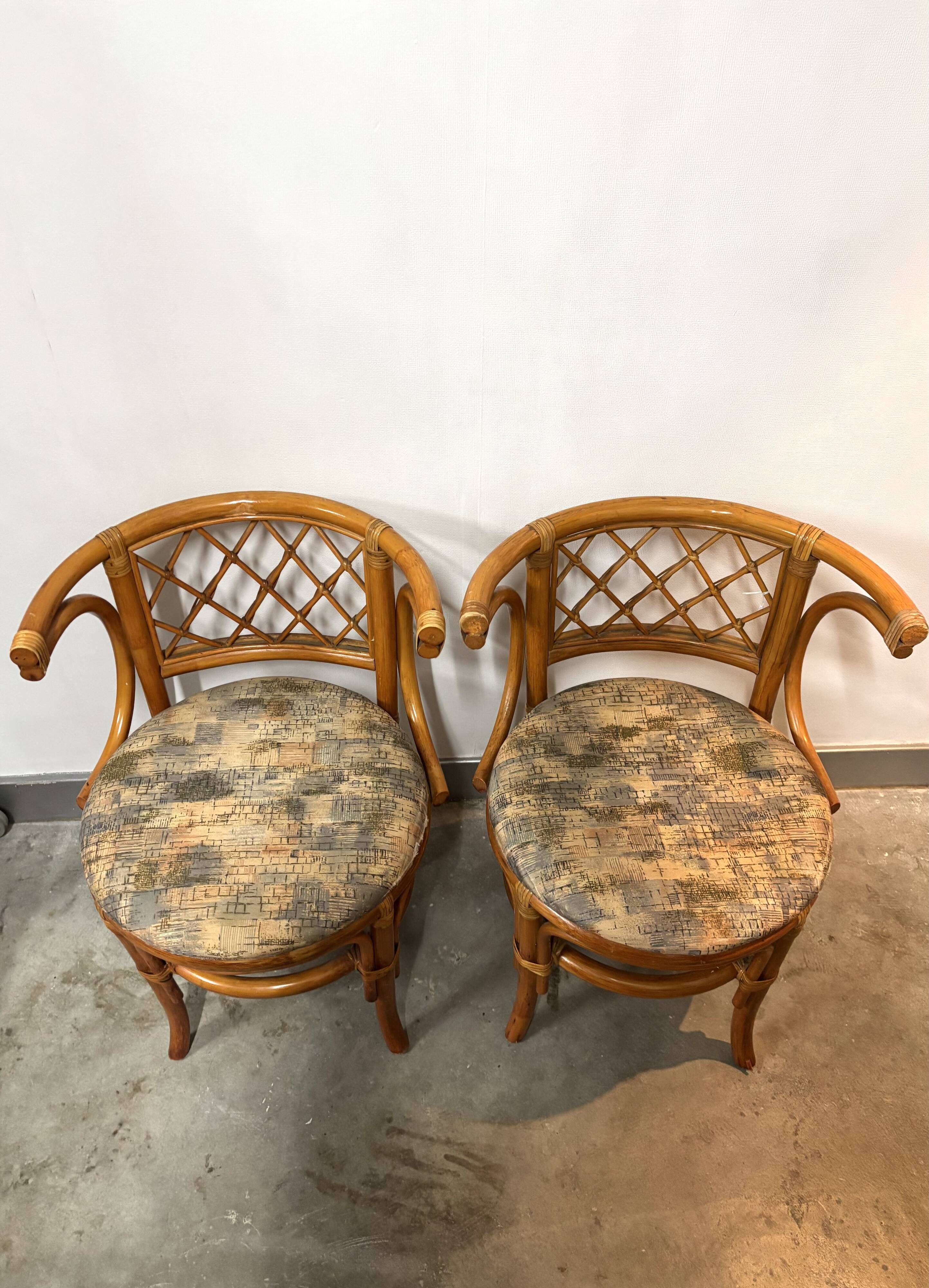 Paire fauteuils bistrot vintage
