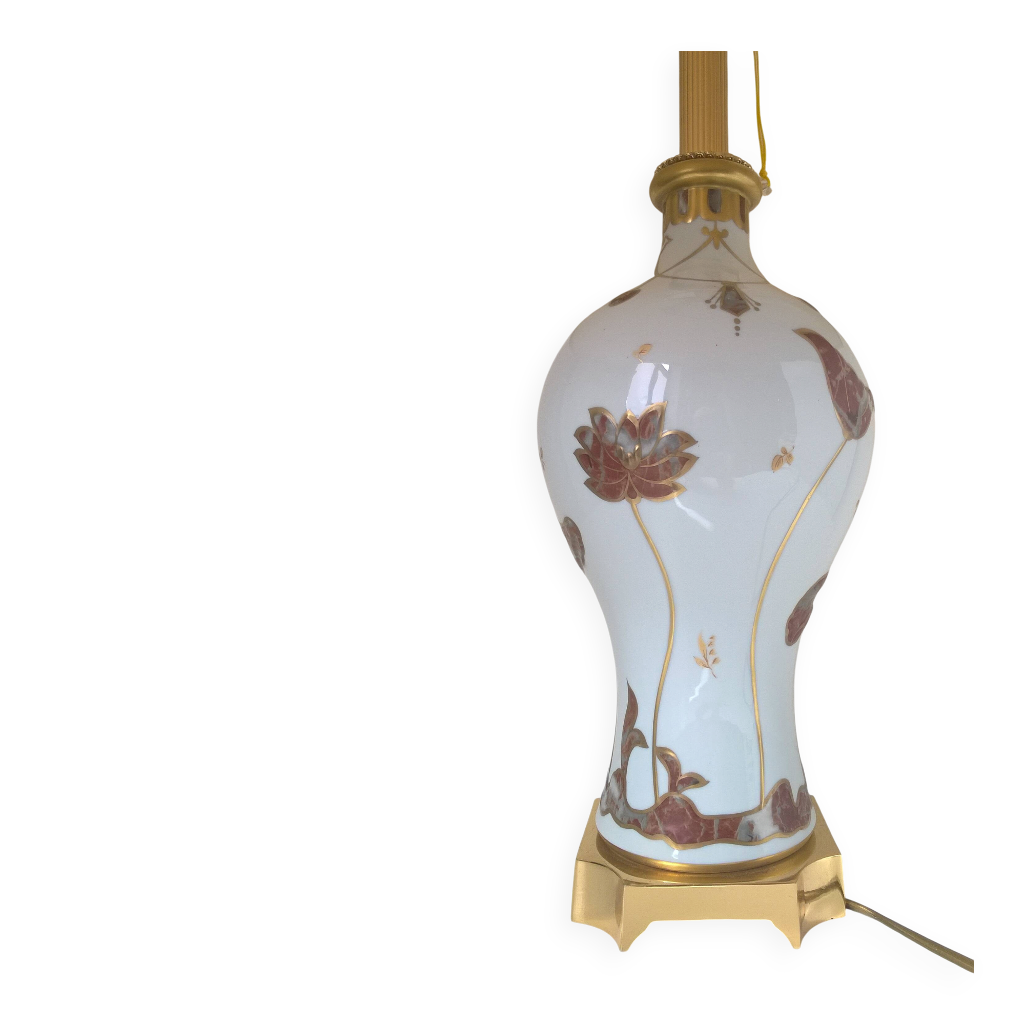 Porcelain and brass lamp by GIULIA MANGANI c.1980