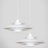 Paire de lampes suspendues vintage danoises des années 1980.