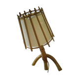 Rattan wall sconce