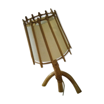 Rattan wall sconce