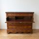 Antique walnut secretary chest with marble top.
