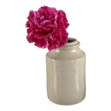 Vintage greige glazed stoneware vase