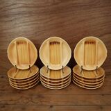 Set of 6 Salins asparagus plates