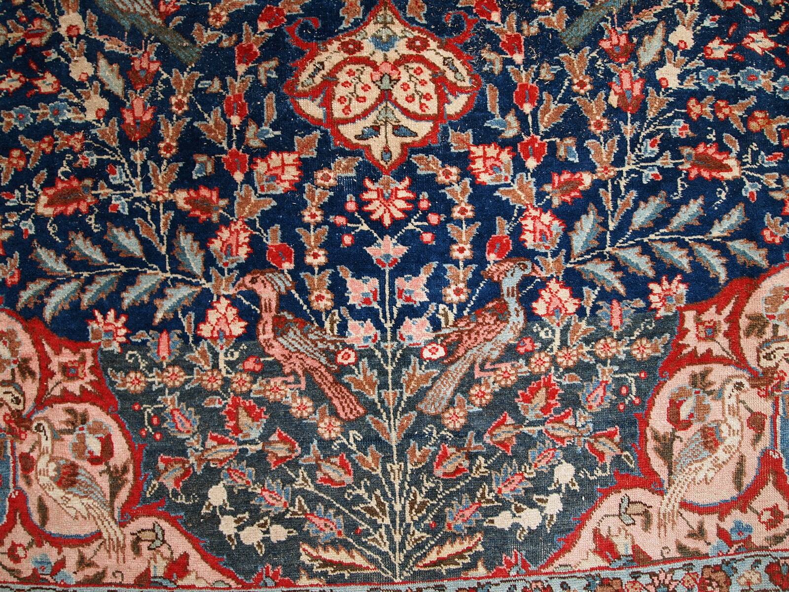 Tapis antique fait main Tabriz persan 190cm x 292cm (1920s)