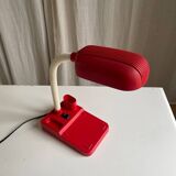 Vintage red articulated desk lamp Italy