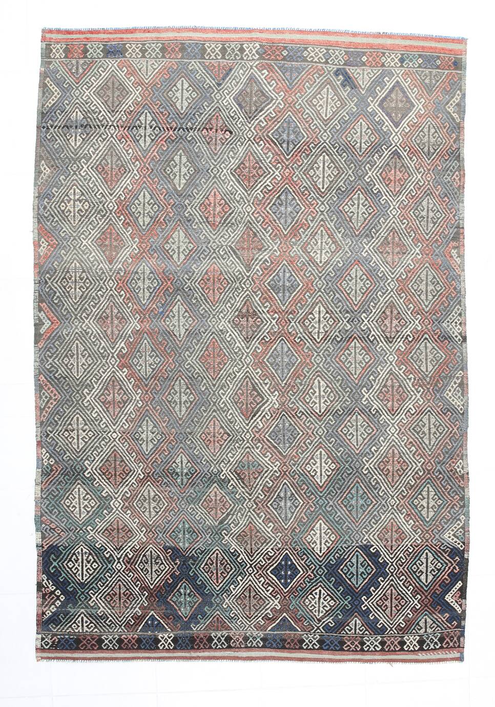 5x8 Light Blue & Green Kilim Rug, 165x245Cm