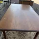 Rectangular extendable table in Scandinavian style made of teak.