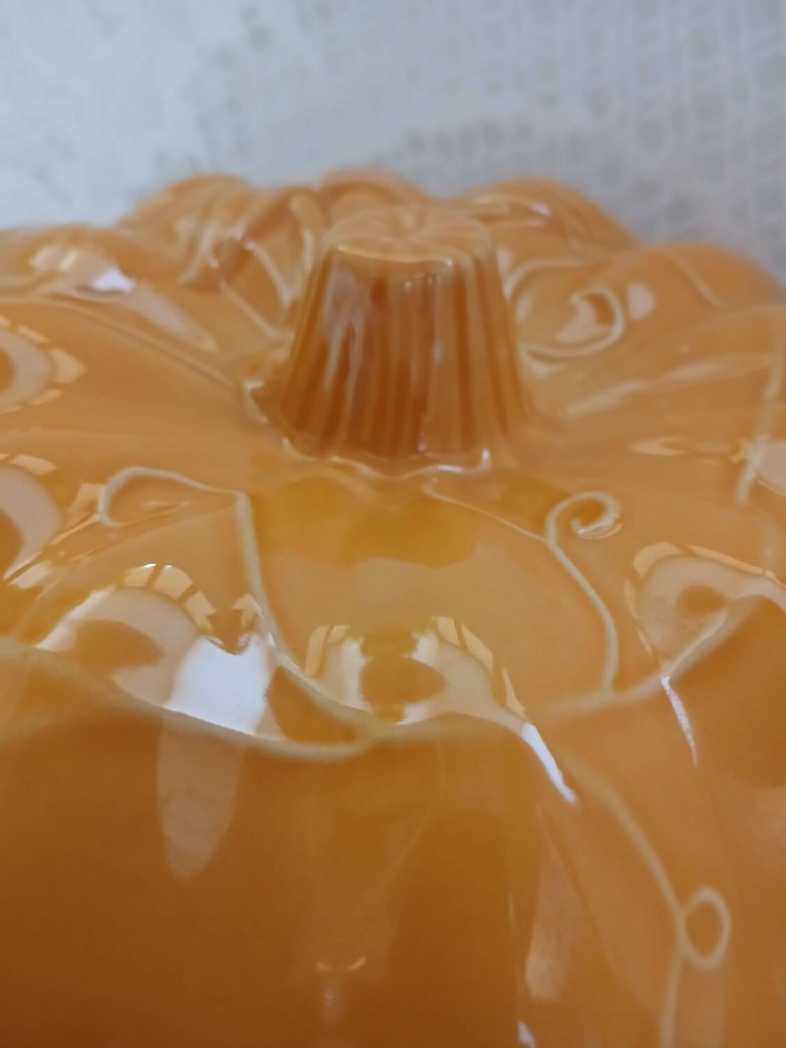 Antique pumpkin slip tureen