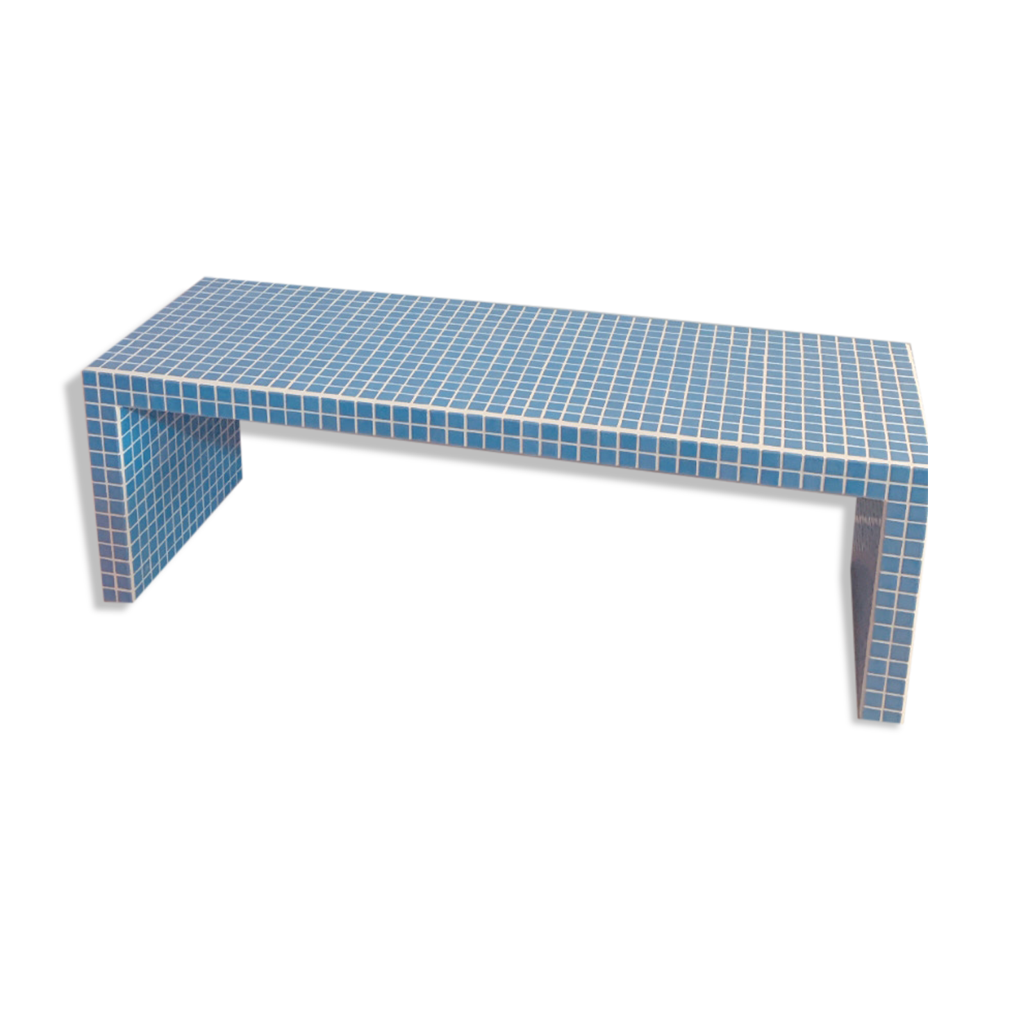 Ceramic mosaic tile coffee table