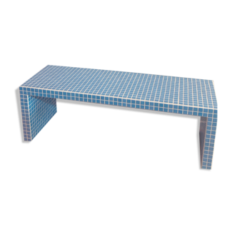 Ceramic mosaic tile coffee table