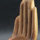 Empty wooden hand pocket