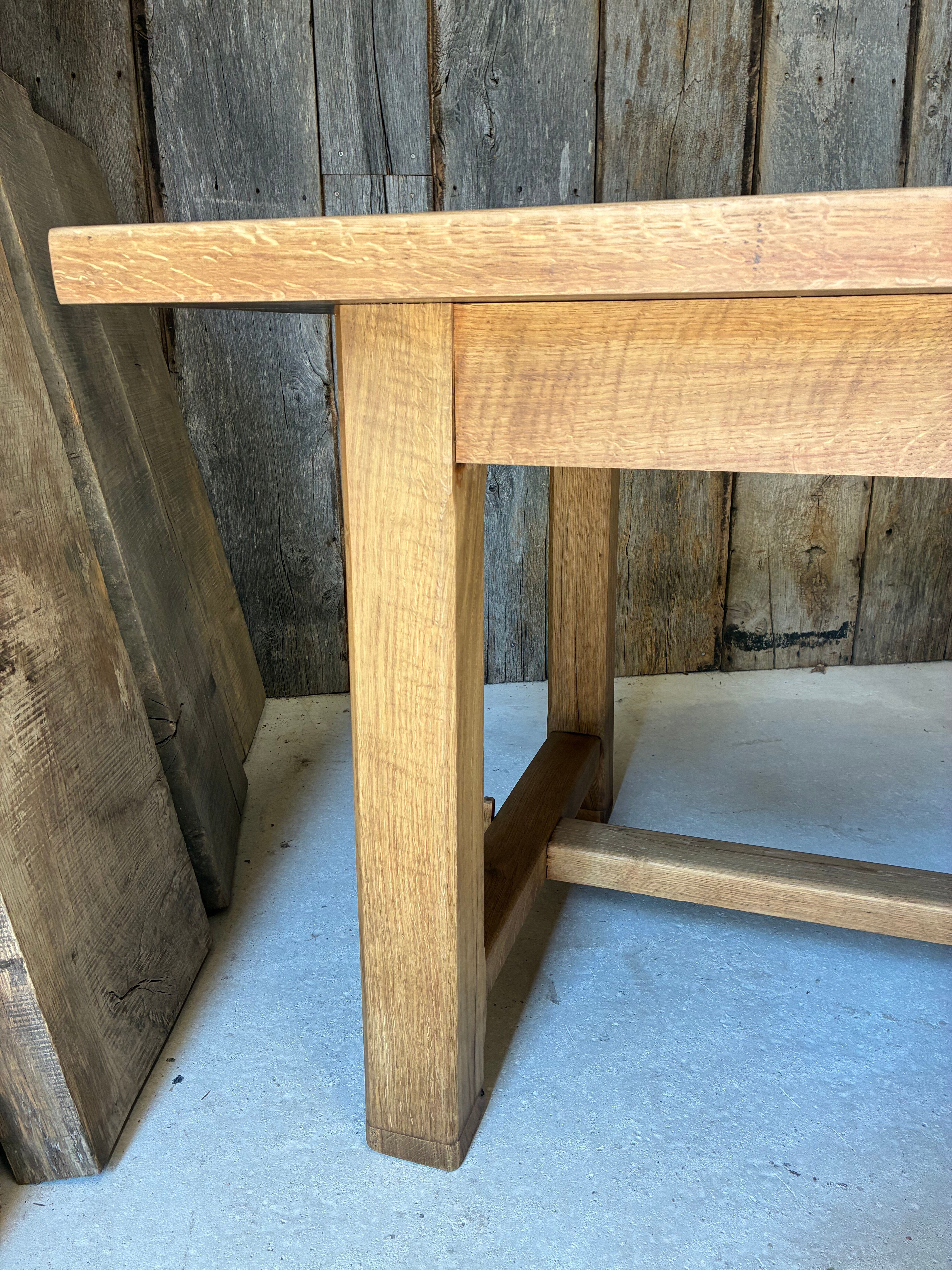 Solid oak farmhouse table