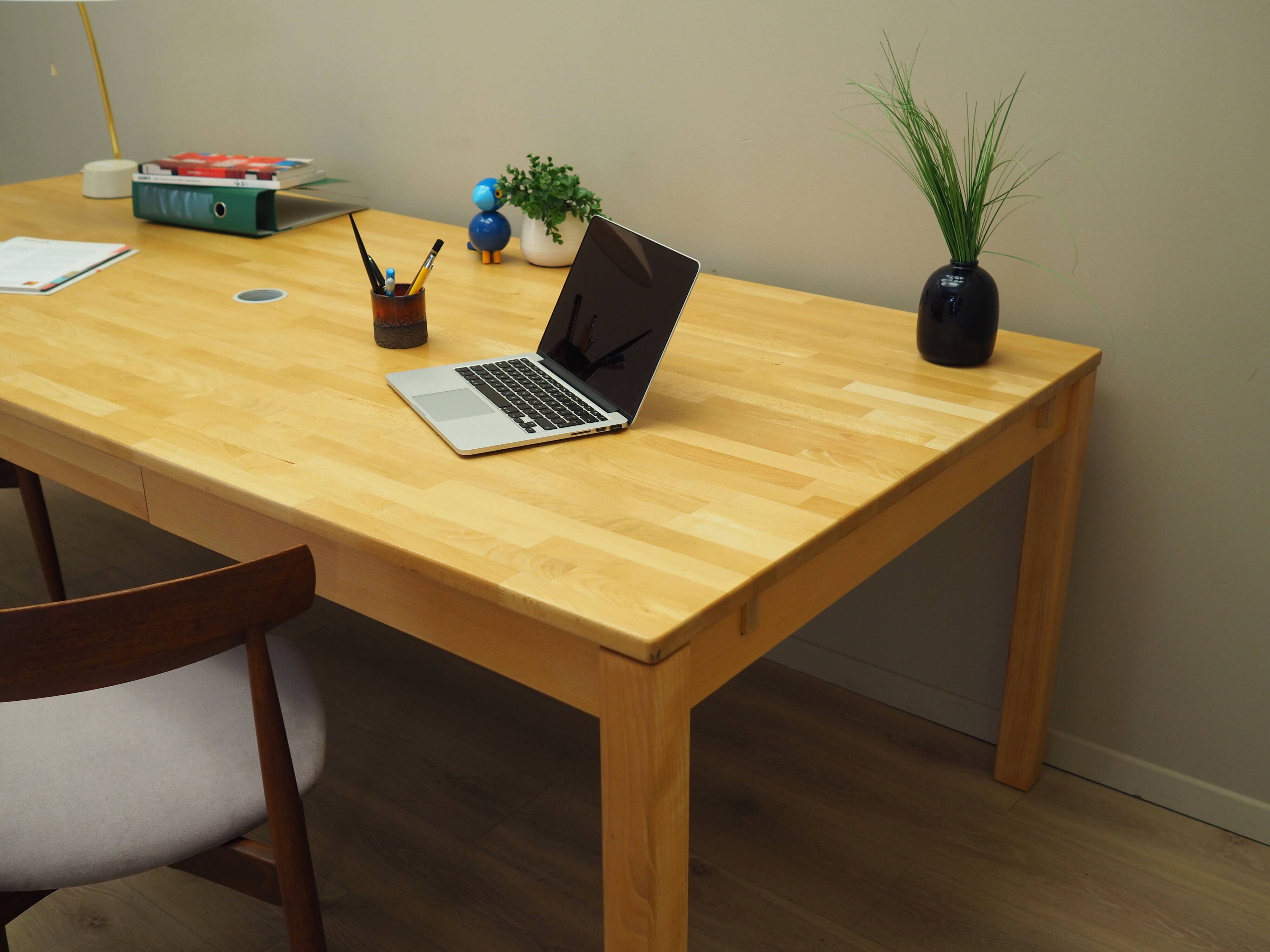 Beech desk, Danish design, 1980s, production: Denmark
