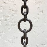 Brutalist floor lamp welded chain