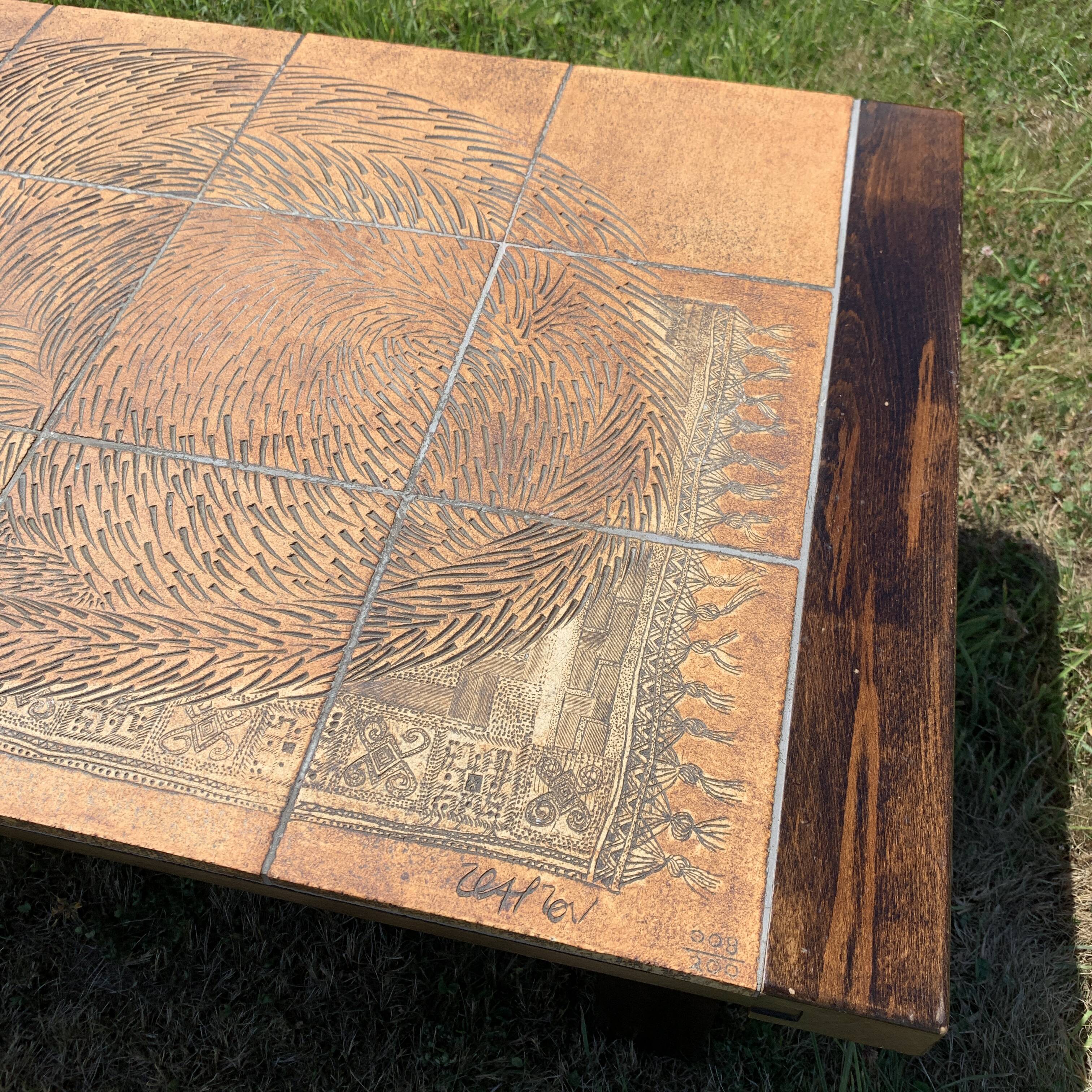 Capron ceramic coffee table the sleeping cat