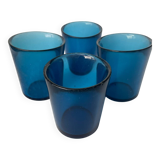 Set of 4 Orrefors Fuga Blue glasses
