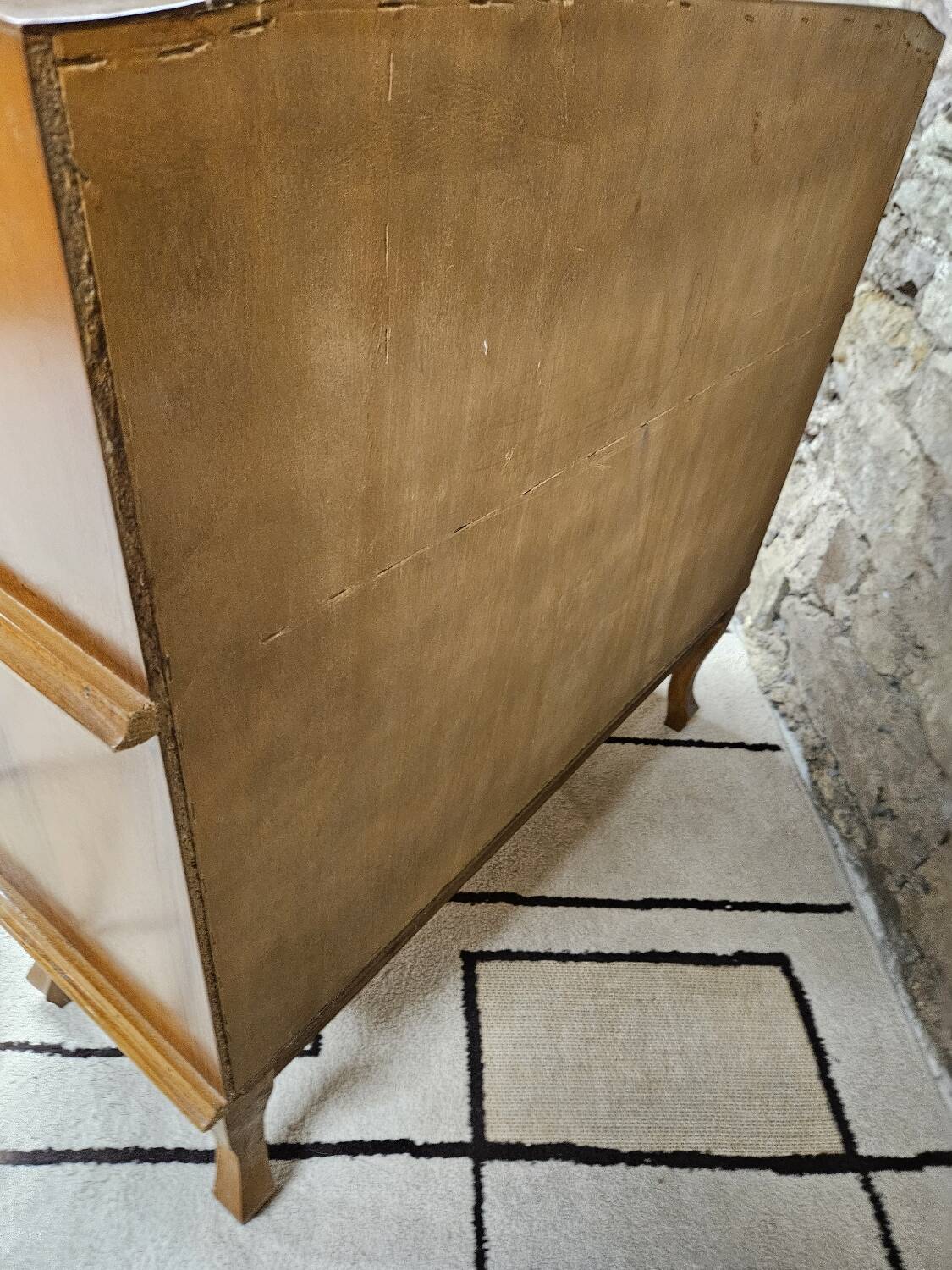 Scrétaire commode galbé marqueté