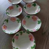 English tableware "Franciscan Desert Rose" 7 desert cups