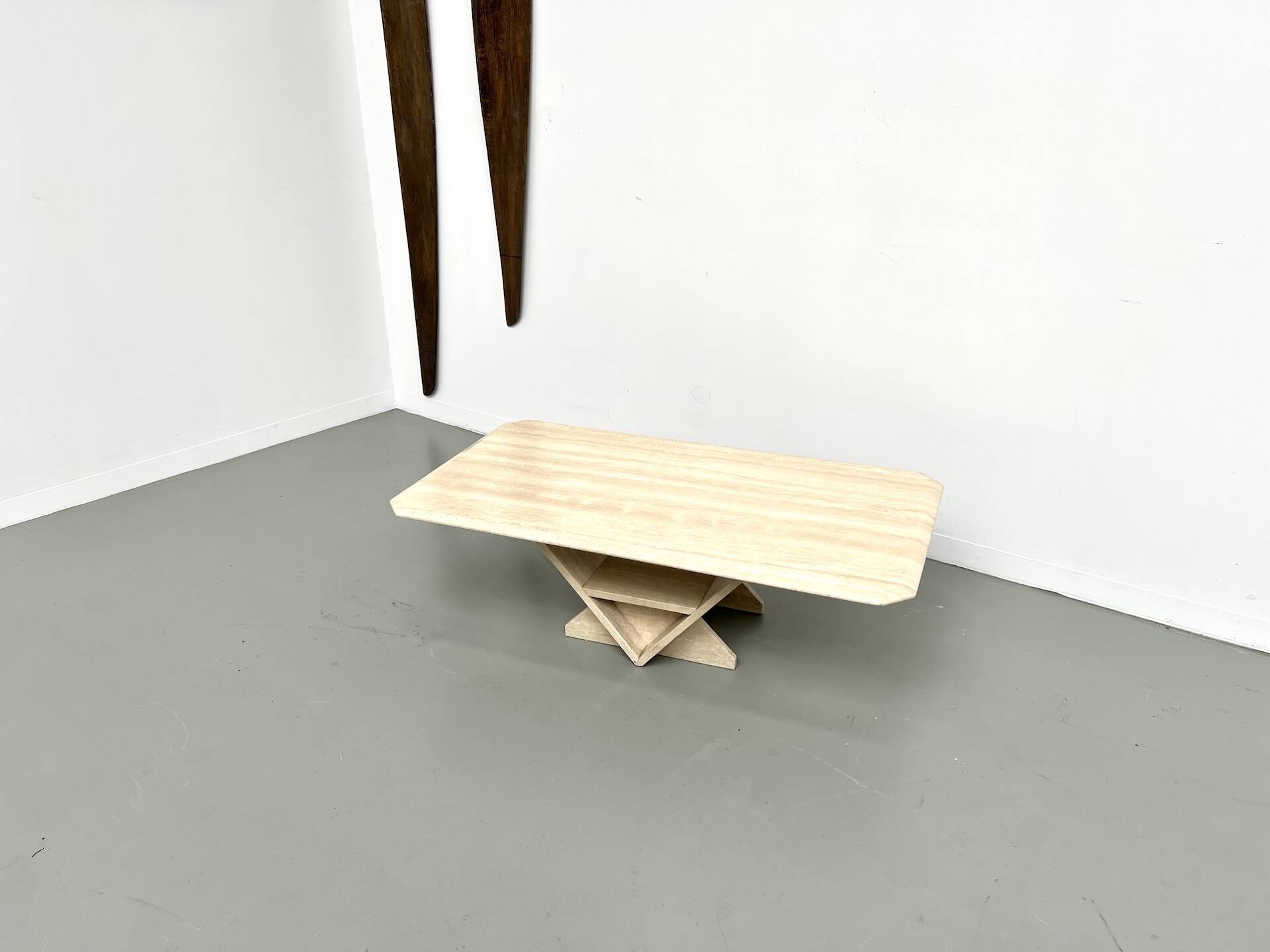 Travertine coffee table, Italy 1970