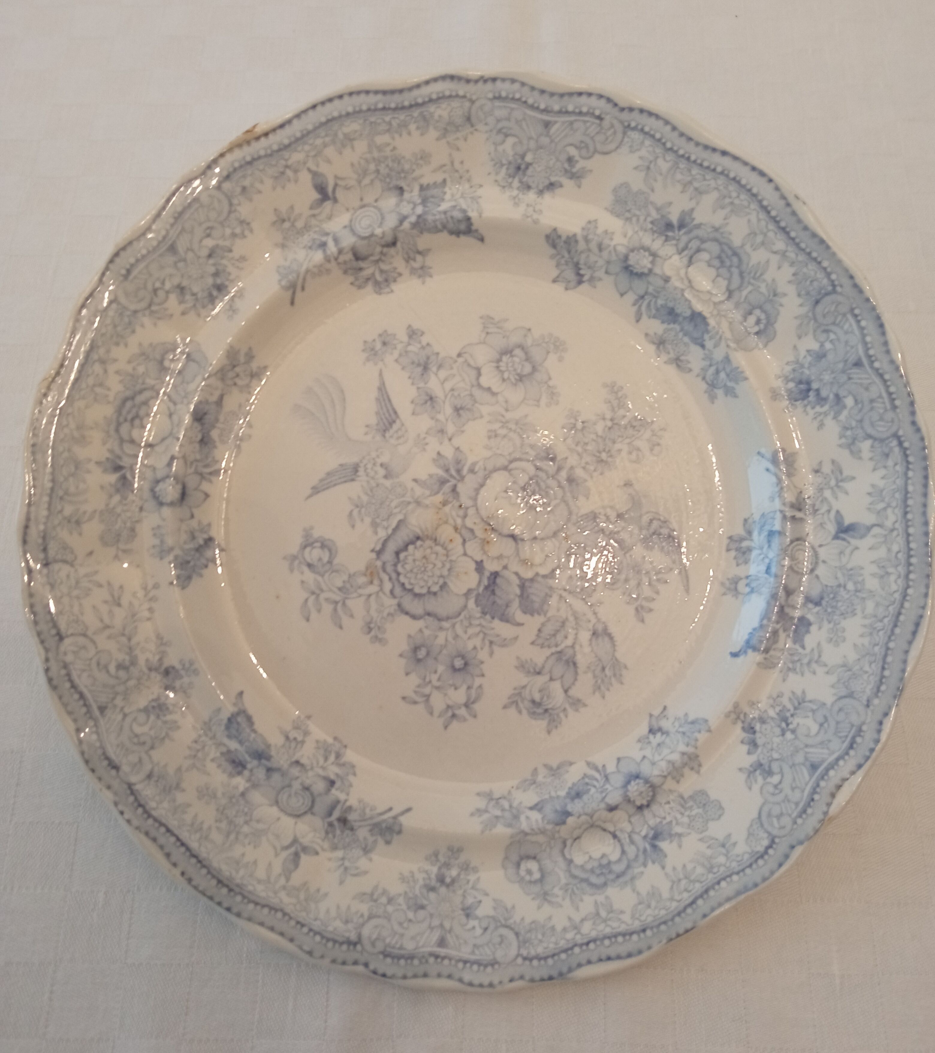 Set of 4 plates in English earthenware