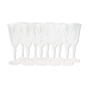 10 verres flûtes à