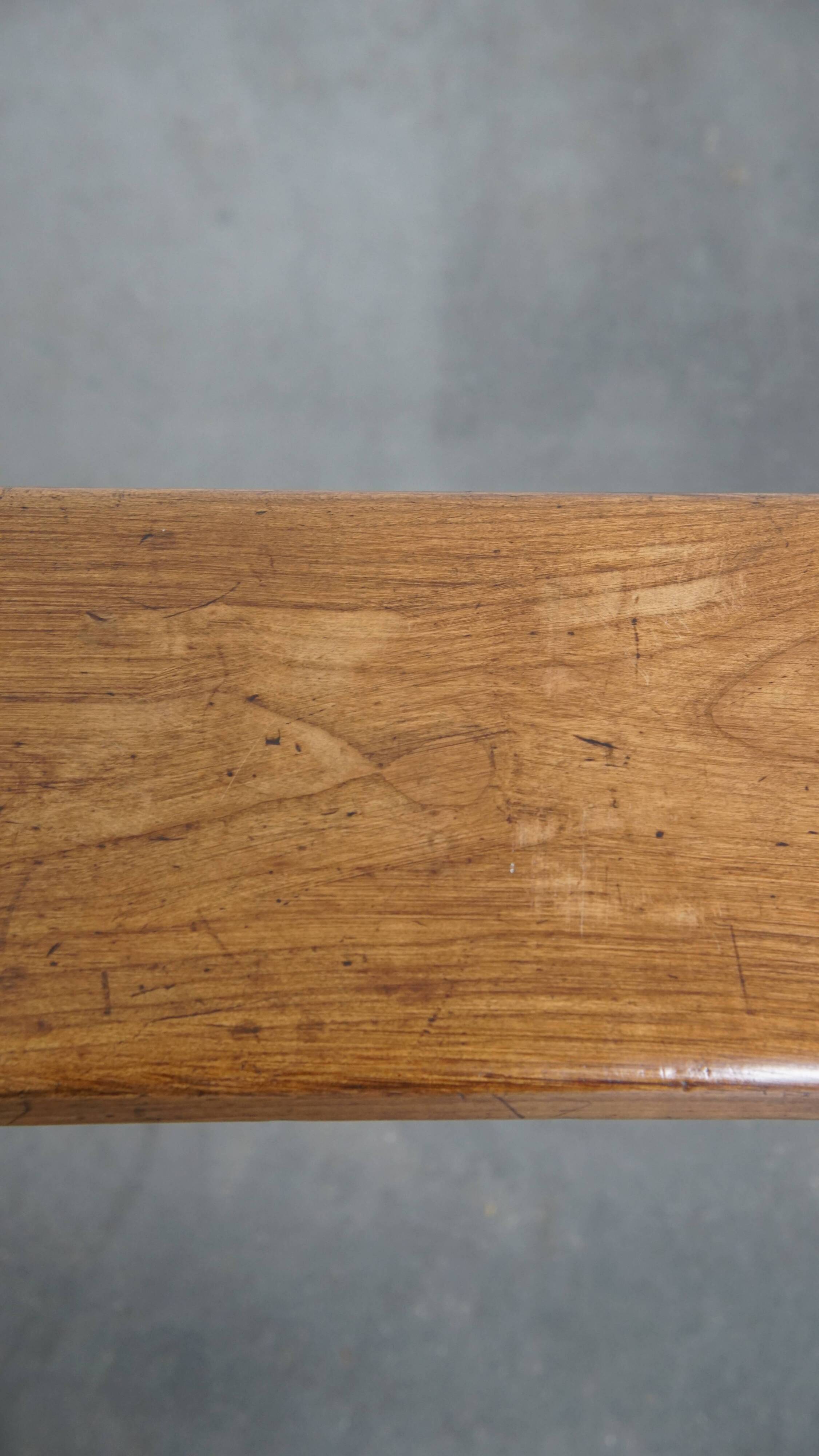 Set of 2 antique French hall benches for the dining table