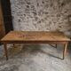 Antique French farmhouse dining table in oak and poplar, 1850–1900