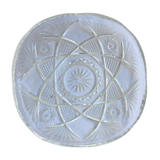 Chiseled crystal dish