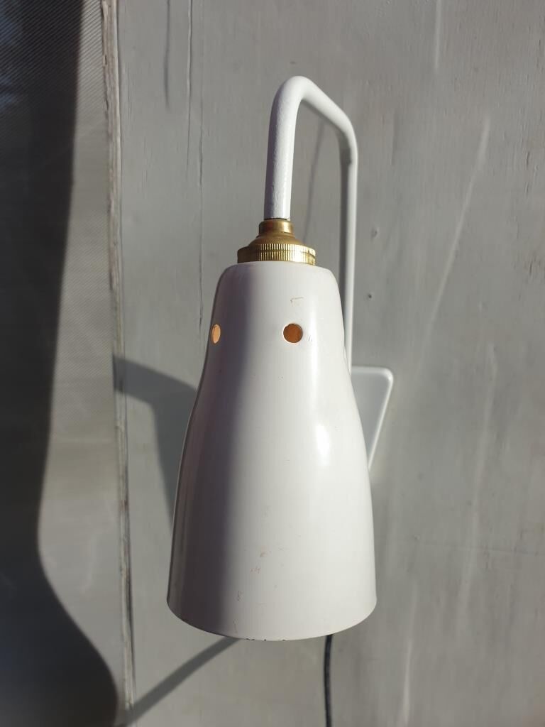 Fixed wall lamp offset 1950 white Ki-e-klair