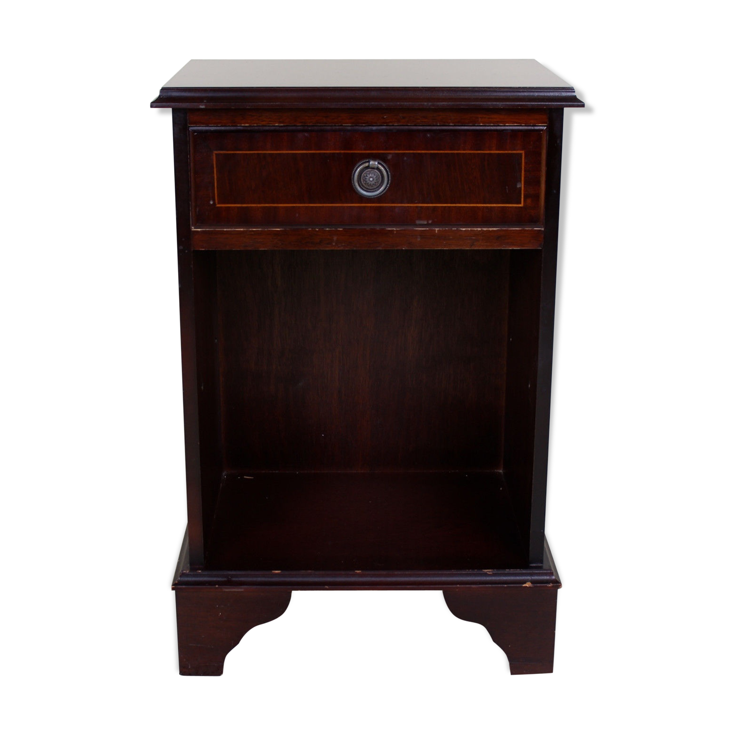 Antique vintage mahogany bedside table