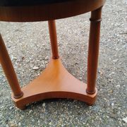 Antique Empire style pedestal table with marble top