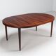 Table à manger ovale Kai Kristiansen en palissandre Villy Schou Andersen Danemark 1960