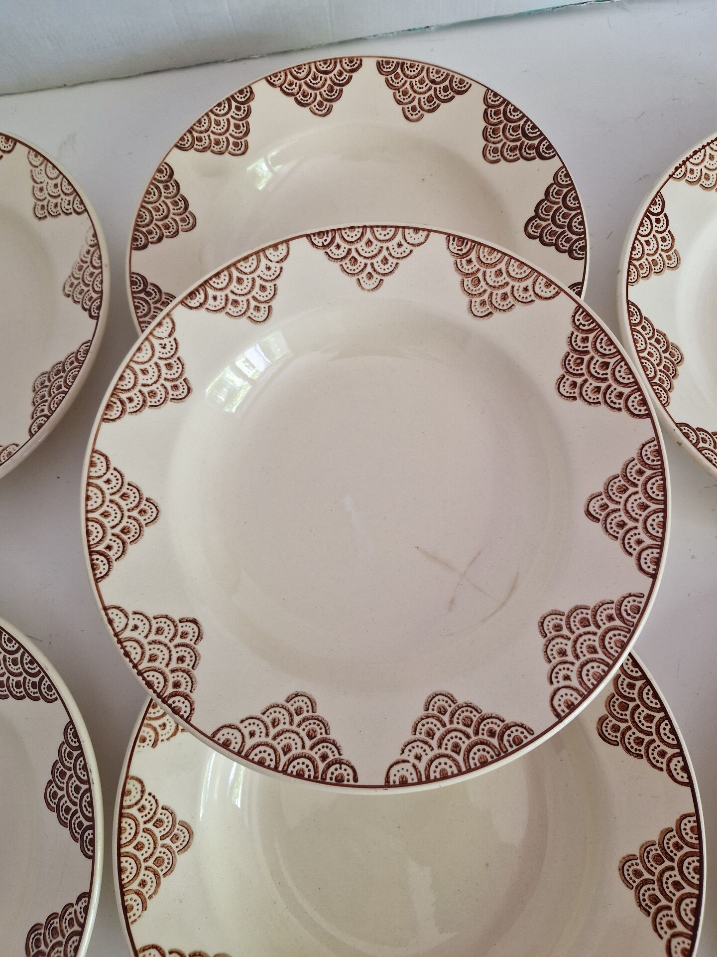 Set of 12 Deep Plates Saint Amand Model 4054