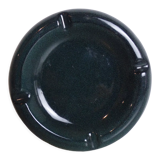 Round ashtray in speckled green ceramic