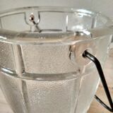 1950s frosted glass ice bucket