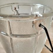 1950s frosted glass ice bucket