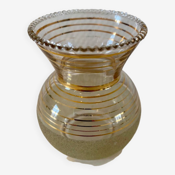 Vase en verre granité, années 50