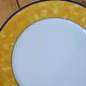 8 grandes assiettes plates vintage en porcelaine Winterling Bavaria - Marli jaune marbré