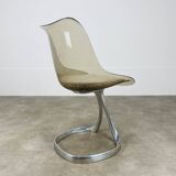 4 chairs by Michel Charron, 1970, plexiglass and aluminum